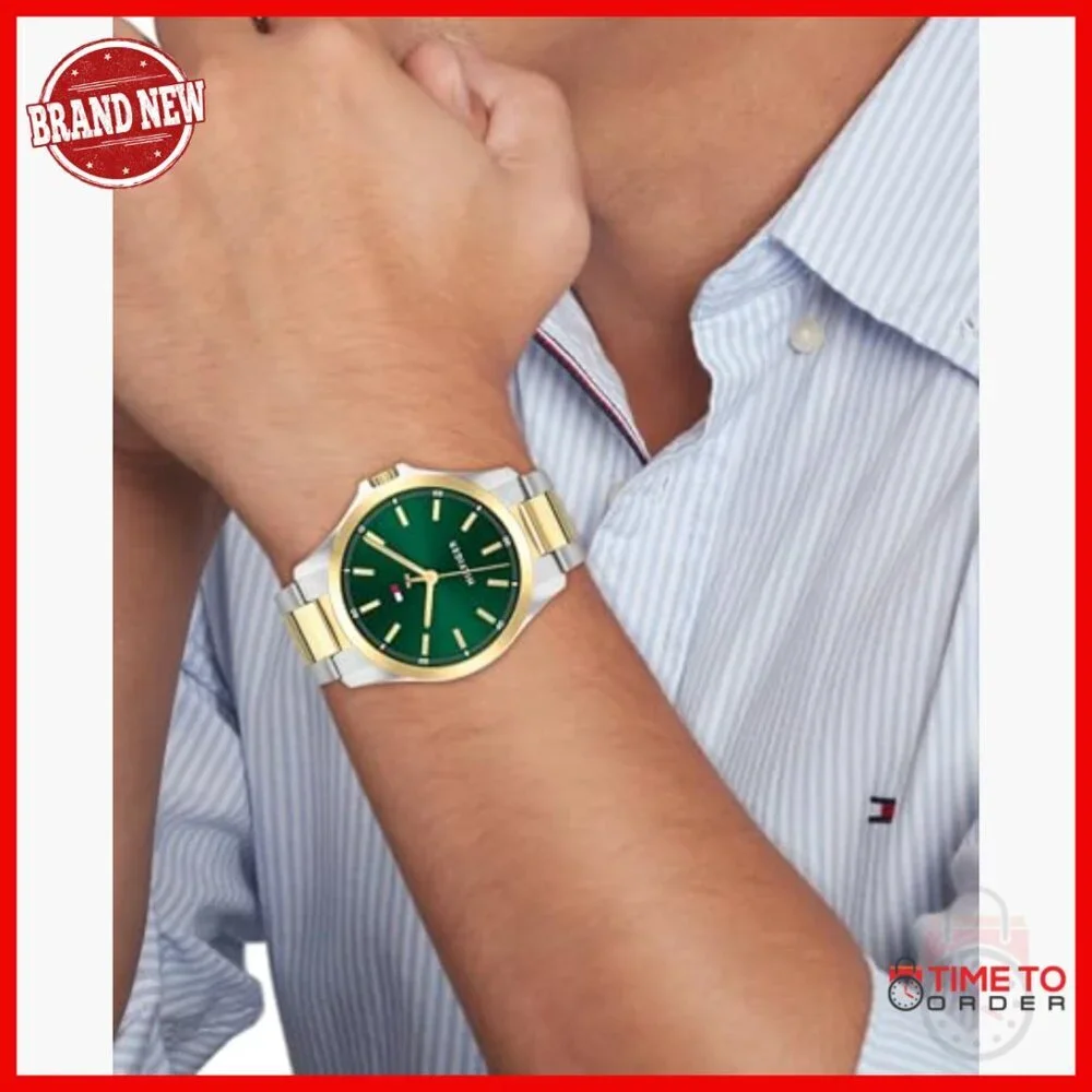 Men's Stainless Steel Quartz Watch, 42mm, Water Resistant, Modern Timepiece